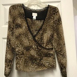 Emma James long sleeve polyester blouse w/ details